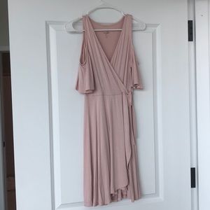 Alya Blush cold shoulder dress